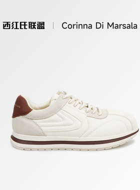 Corinna di Marsala2025新款复古马皮德训鞋女厚底休闲运动鞋女鞋