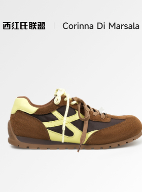 Corinna di Marsala2025新款复古德训鞋平底浅口单鞋运动鞋女鞋