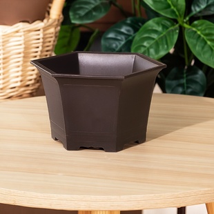 大号六角花盆仿陶瓷塑料盆大口径金枝玉叶盆栽盆景盆加厚树脂花盆