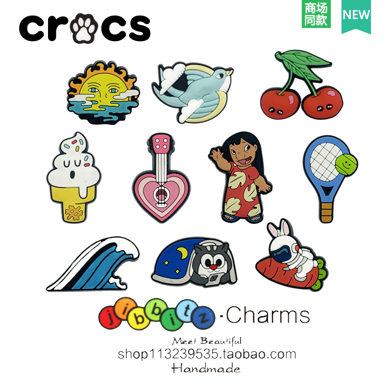 可爱卡通洞洞鞋上装饰扣