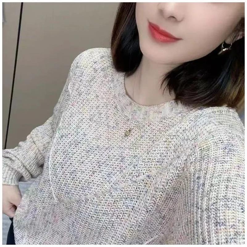 2御上阁精选女士装韩版彩色慵懒风毛衣百搭宽松显瘦针织衫上衣服