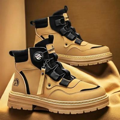塔弗森男子旗舰高帮休闲风耐磨系带工装靴马丁靴秋U冬厚底靴子潮
