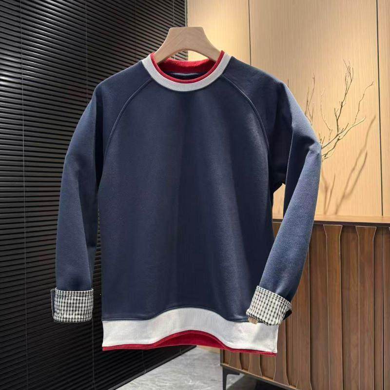 友航轻奢男装秋季新款男卫衣拼色文艺轻奢设计感潮流zN百搭休闲上,运动服/休闲服装,运动套装,淘宝优惠券,粉丝福利购,淘宝优惠卷