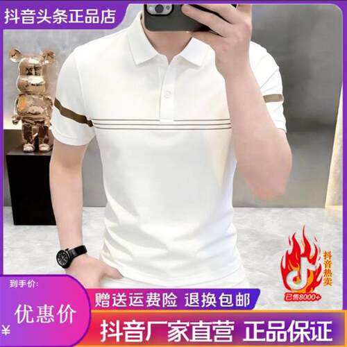 FZ轻奢服饰精品高档夏季男士潮流简约翻领短袖POLO衫时尚半袖男装