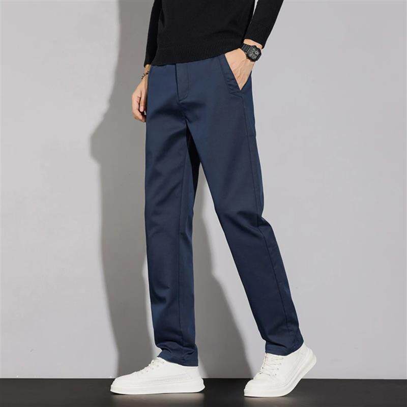 沪上绅度3春夏季男士休闲裤舒适透气修身微弹百搭男款小直筒裤子