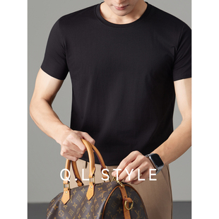短袖T恤男2026新款纯色基础款棉圆领打底衫高质量修身短袖男半袖