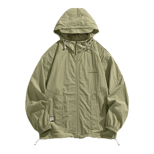 白底B户外冲锋衣男工装连帽外套薄款防水登山服防晒衣服86013-P68图片