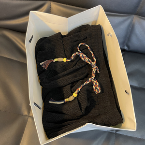 新中式I暗黑明线设计灯芯绒折褶小众设计阔腿裤水桶K203-P75控88,男装休闲裤,电商A005A