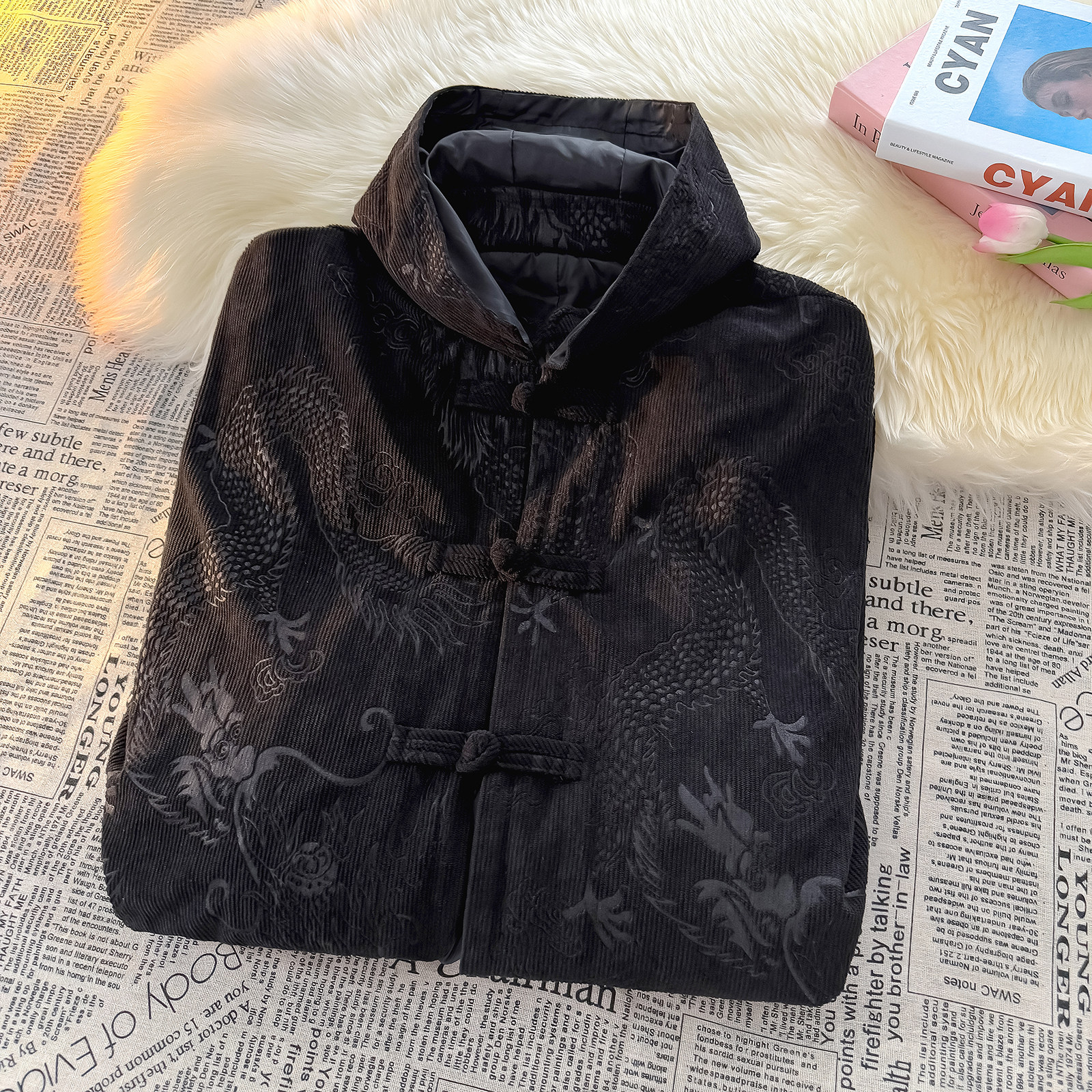 太极服B男灯芯绒外套披风长袍中式打坐二次元斗篷FY07-P175控198,男装风衣,电商A005A