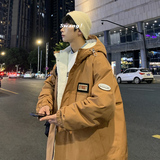 港风直播C连帽羊羔毛冲锋衣羽绒棉服棉衣A005A-MN8857P125控158，男装棉衣，电商A005A