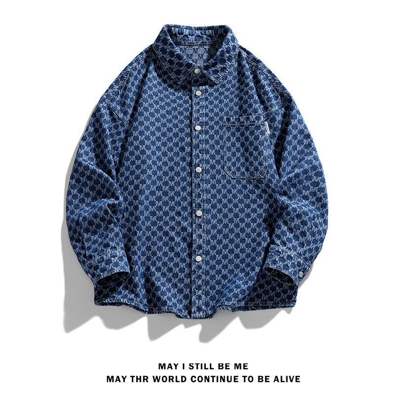 得物白底A工装大口袋立体剪裁衬衫夹克牛仔潮流外套男86078-P88,男装衬衫,电商A005A