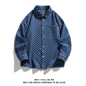 得物白底A工装大口袋立体剪裁衬衫夹克牛仔潮流外套男86078-P88图片