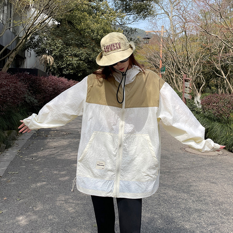 港风M夏季冲锋衣薄款防晒服骑车户外透气冰丝防晒衣服86012-P68,男装夹克,电商A005A