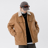 日系白墙B羊羔毛工装棉衣灯芯绒棉服男A005A-JN8868P110控138，男装夹克，电商A005A
