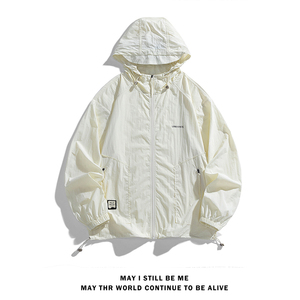 白底B户外冲锋衣男工装连帽外套薄款防水登山服防晒衣服86013-P68图片