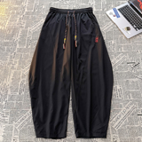 风L暗黑刺绣冰丝大桶裤宽松高级感萝卜裤阔腿裤K252-P65控88,男装休闲裤,电商A005A, 风L暗黑刺绣冰丝大桶裤宽松高级感萝卜裤阔腿裤K252-P65控88,男装休闲裤,电商A005A,