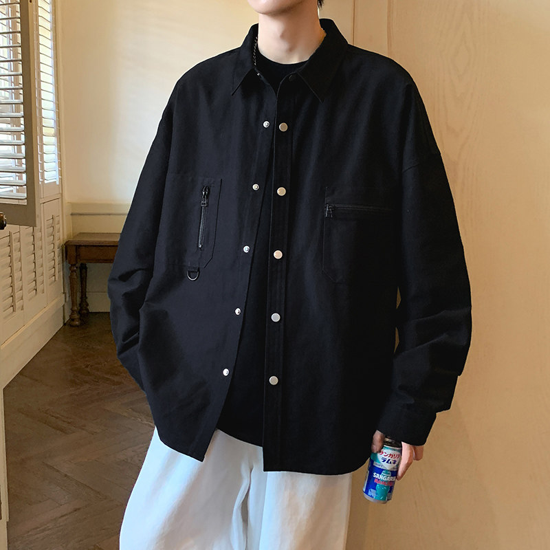 港风D工装大口袋立体剪裁衬衫夹克潮流外套男86086-特P58,男装衬衫,电商A005A