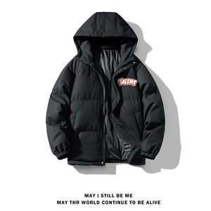 得物白底A华夫格羽绒棉服男棉袄连帽棉衣A005A-MN8825P115控148图片