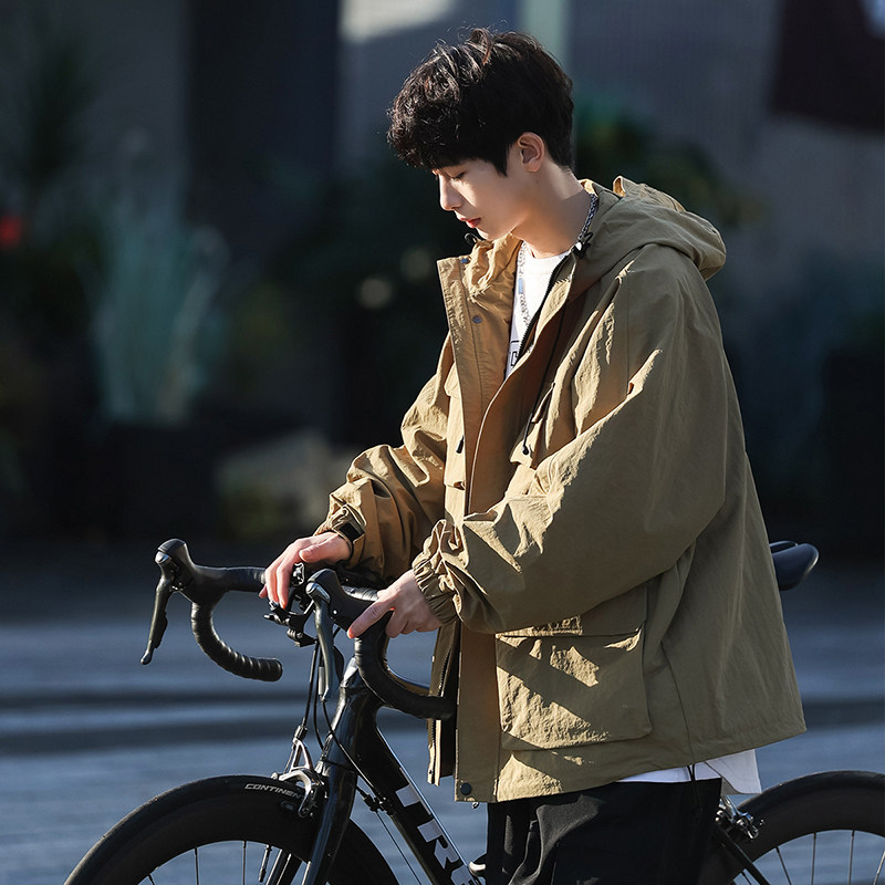 港风H工装大口袋设计连帽户外冲锋衣夹克登山服外套JN8917-P110,男装夹克,电商A005A