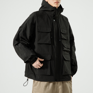 日系B工装大口袋设计连帽户外冲锋衣夹克登山服外套JN8917-P110图片