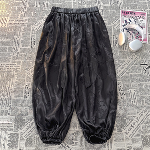 风暗纹龙纹冰丝腰带九分裤男大桶裤宽松萝卜裤K253-P68控88，男装休闲裤，电商A005A