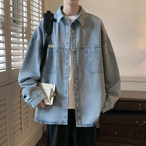 港风A工装多口袋立体剪裁衬衫夹克牛仔衣外套男86039-P88图片