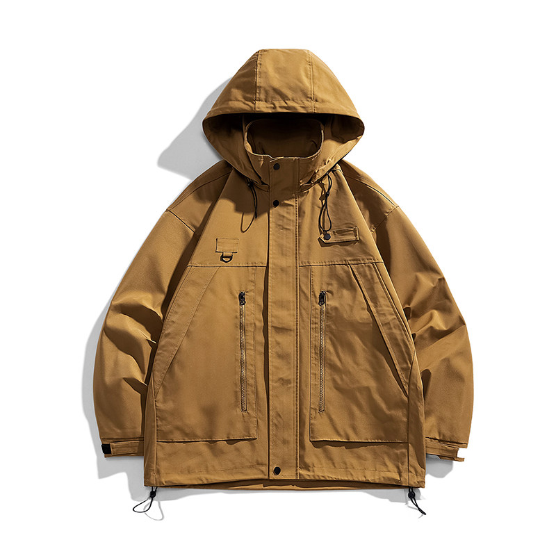 日系B工装大口袋冲锋衣防风登山服连帽外套A005A-JN8915-P108,男装夹克,电商A005A