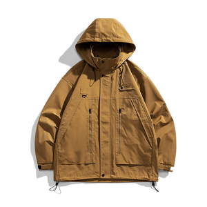 港风H工装大口袋冲锋衣防风登山服连帽外套A005A-JN8915-P108图片