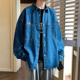 港风B工装多口袋立体剪裁衬衫夹克牛仔衣外套男86039-P88，男装衬衫，电商A005A