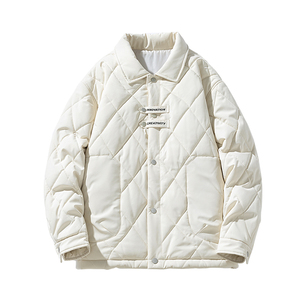 冬季外套男C菱形格子羽绒棉服加厚保暖棉衣冲锋衣男88091-特P80图片