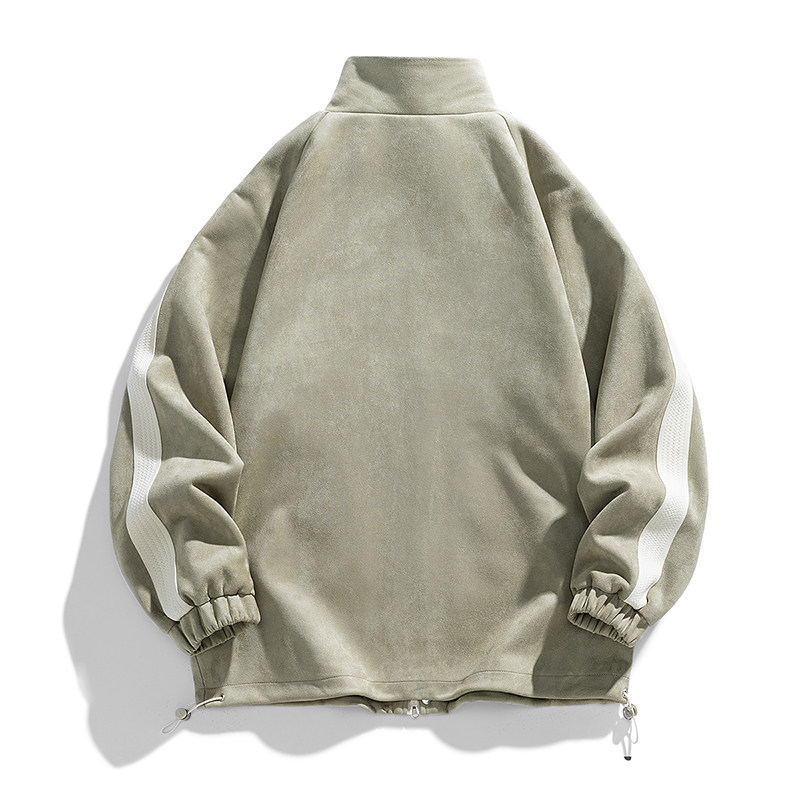 美式高街C复古麂皮绒两条杠痞帅撞色棒球服夹克运动外套86011-P98,男装夹克,电商A005A
