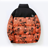 得物白底B趣味卡通印花拼接羽绒棉服棉衣A005A-M8065P108控138，男装棉衣，电商A005A