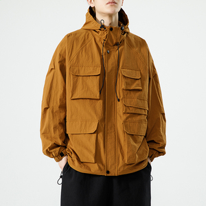 日系B工装大口袋设计连帽户外冲锋衣夹克登山服外套JN8917-P110图片