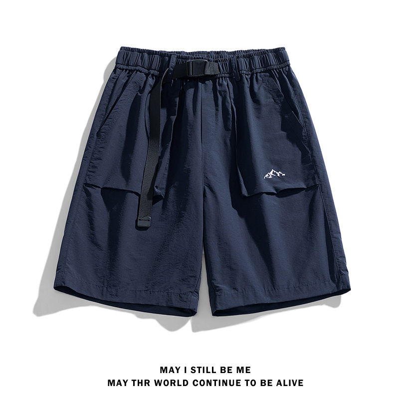 白底D山系高级感工装大口袋五分裤冰丝运动裤短裤KN8971-特P45，男装休闲裤，电商A005A