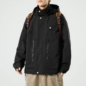 日系B工装大口袋冲锋衣防风登山服连帽外套A005A-JN8915-P108图片