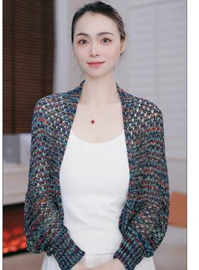 2026夏季新款针织镂空披肩女薄款空调房开衫旅游拍照防晒围巾外搭