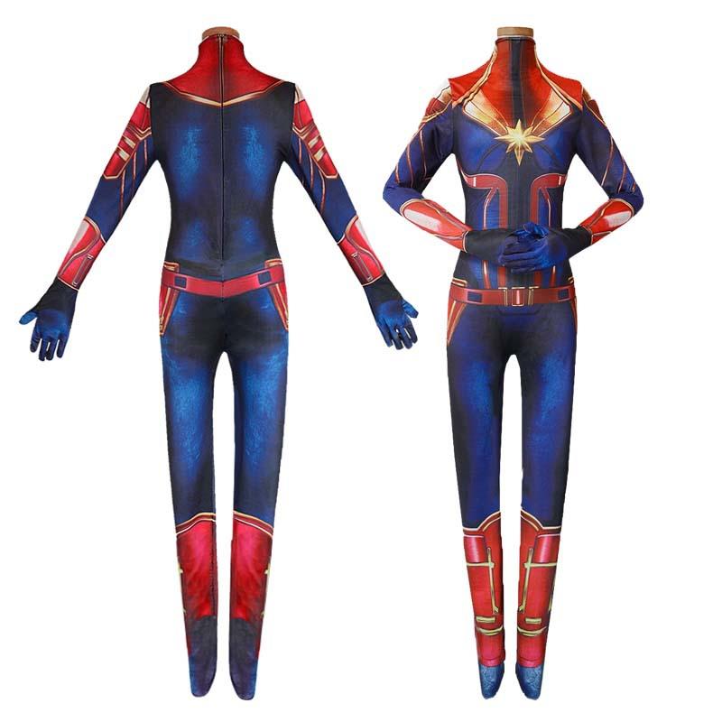 惊奇队长cosplay 紧身连体衣服装惊奇女士Captain Marvel角色扮演