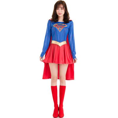 正义联盟女超人cosplay服装Superman超级英雄万圣节游戏制服8551