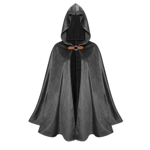 漫友社cos中世纪复古披风连帽麂皮绒衣服斗篷万圣节派对服装