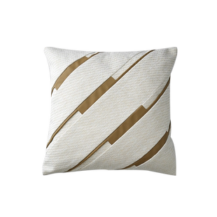 GULAN古兰抱枕沙发客厅轻奢高级感羽丝绒枕芯奶咖色方形靠枕套