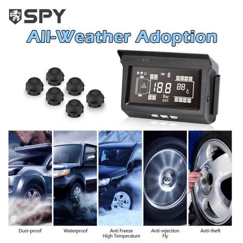 小飞将 卡车胎压监测器 6-8-10-14-18-22-26轮通用外置太阳能无线
