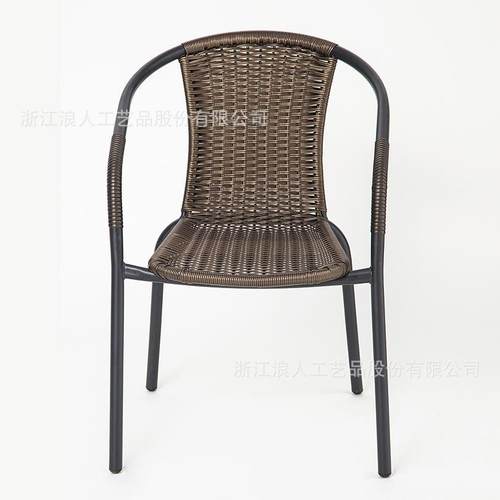 户外藤椅庭院花园阳台藤咖啡奶茶店靠背椅一件代跨境藤编藤艺