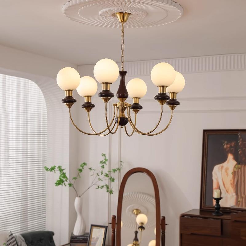 法式复古中古吊灯卧室客厅主灯新中式美式书房餐厅吸顶灯具