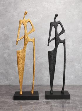 欧式创意铸铁铡刀人物样板房办公室家居客厅书房餐厅软装饰品摆件