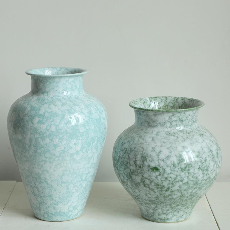 陶瓷水培花器摆件花瓶插花陶罐装饰品现代雪花釉景德镇源头跨境