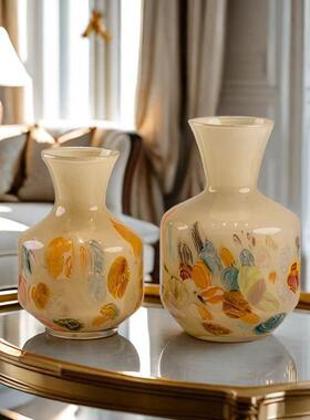 现代创意玻璃花瓶样板房客厅家居摆件琉璃工艺品