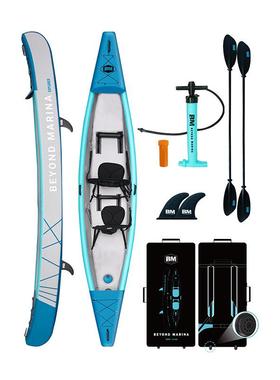 双人拉丝充气橡皮划艇船三双人拉丝充气独木舟钓鱼船划艇kayak