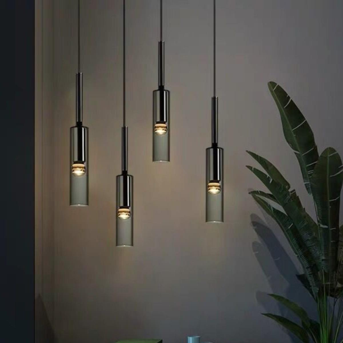 后现代轻奢单头水晶小吊灯卧室床头灯北欧创意餐厅吧台酒瓶吊线灯