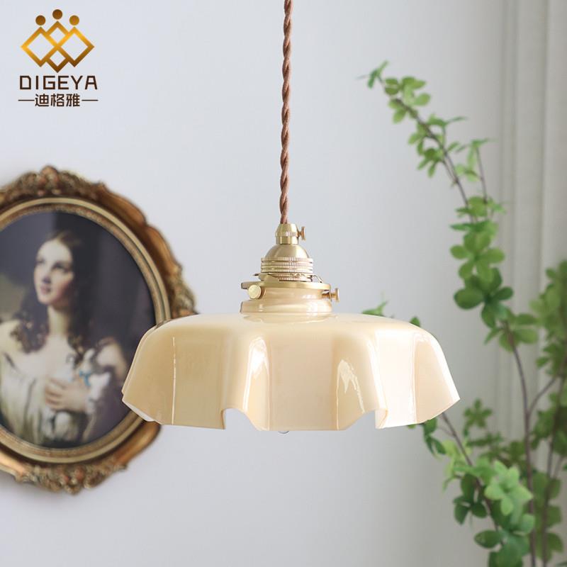 美式复古法式玻璃小吊灯日式飘窗吧台餐厅阳台卧室床头灯饰