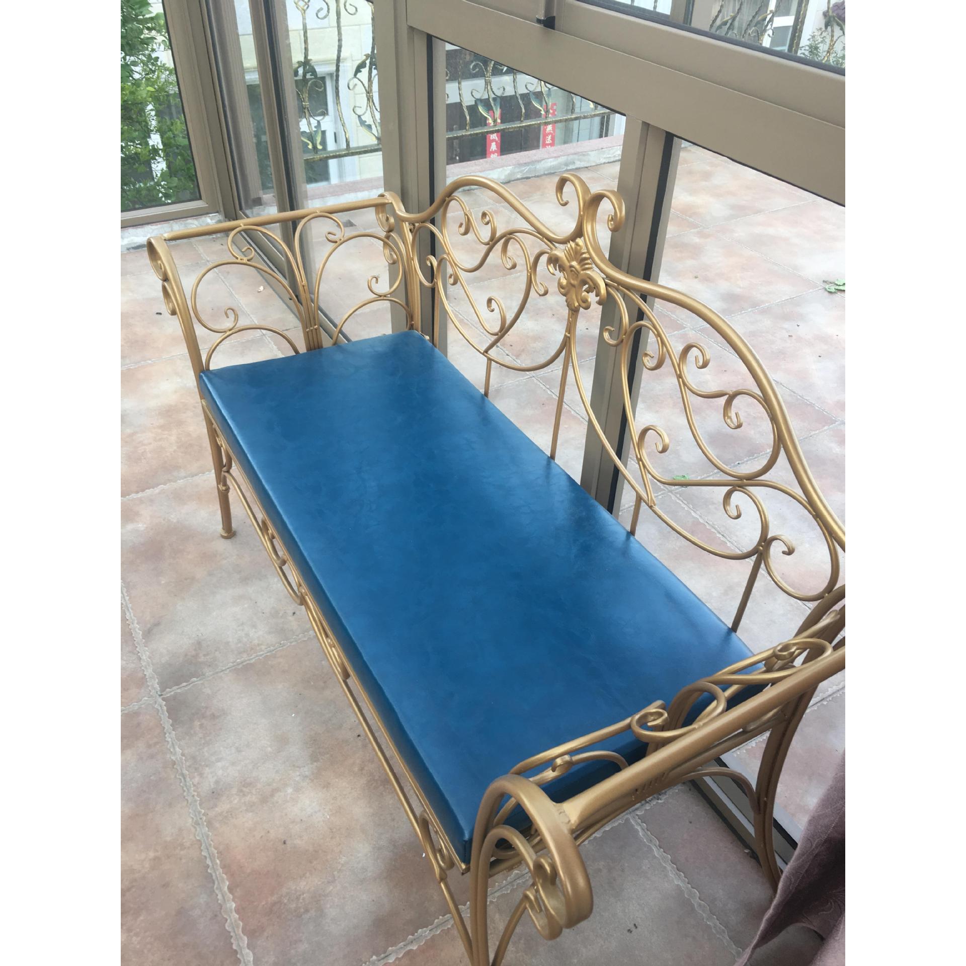 欧式双人椅花园椅铁艺椅户外休闲座椅公园长椅条椅庭院椅子公新品